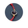 Shangjie OEM Garnet transfer beads red rope anklet braided anklet beach 2021 summer anklets